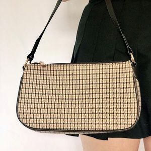 cute shoulder plaid bag 🤎